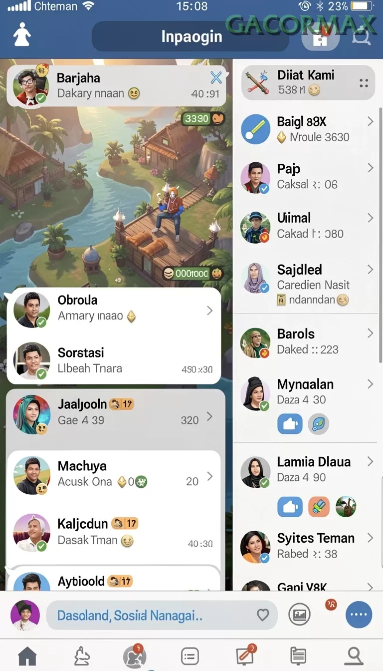 Cuplikan layar LUSA777 — menu navigasi