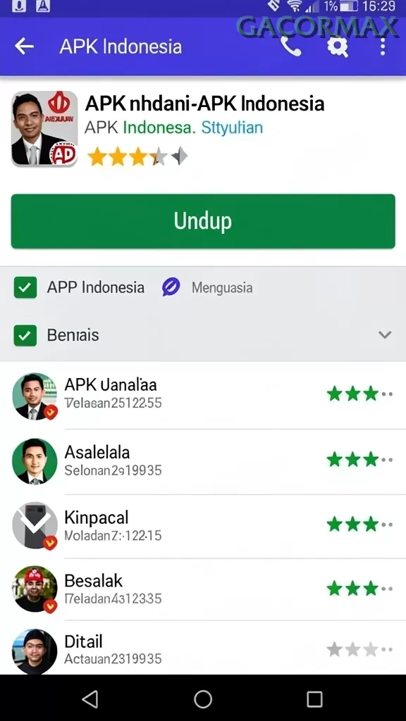 Cuplikan layar WAJAN4D — pengaturan akun