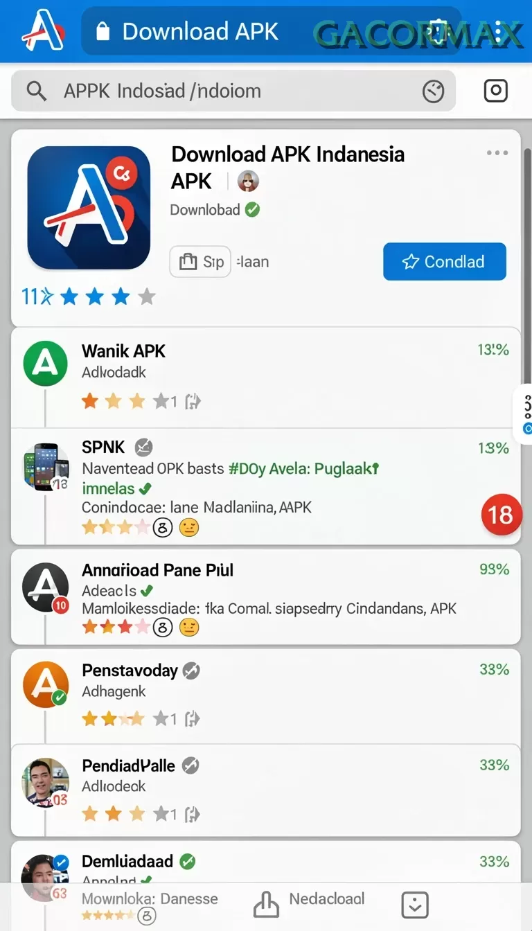 Cuplikan layar RPVIP4 — menu navigasi