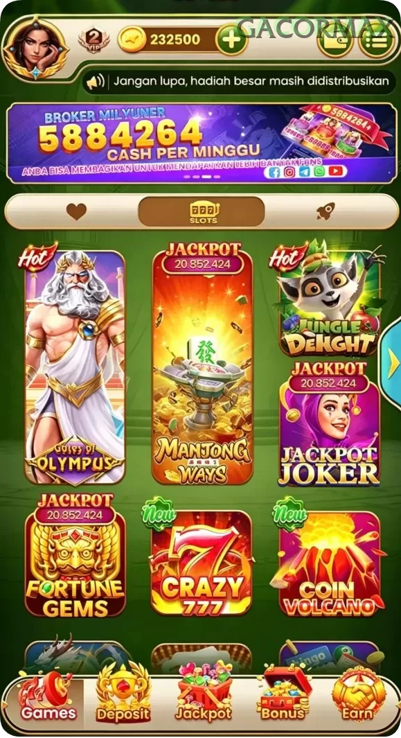 Cuplikan layar HAO788 — aktivitas